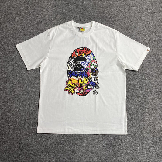 Remera Bape Lux Sport Ape Head Blanca
