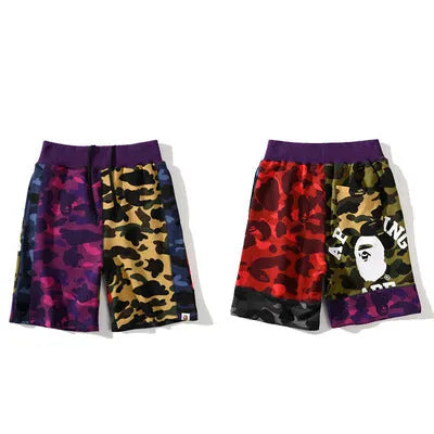 Bape Mix Camo Crazy Sweat Shorts