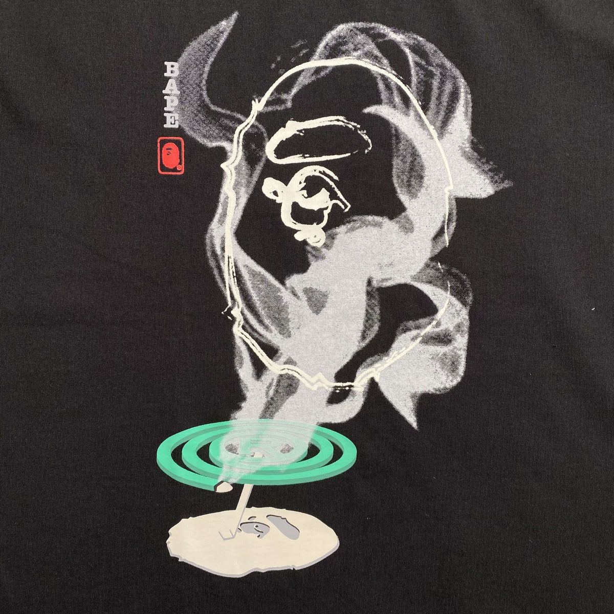 Remera Bape Mosquito Coil Ape Head Negra