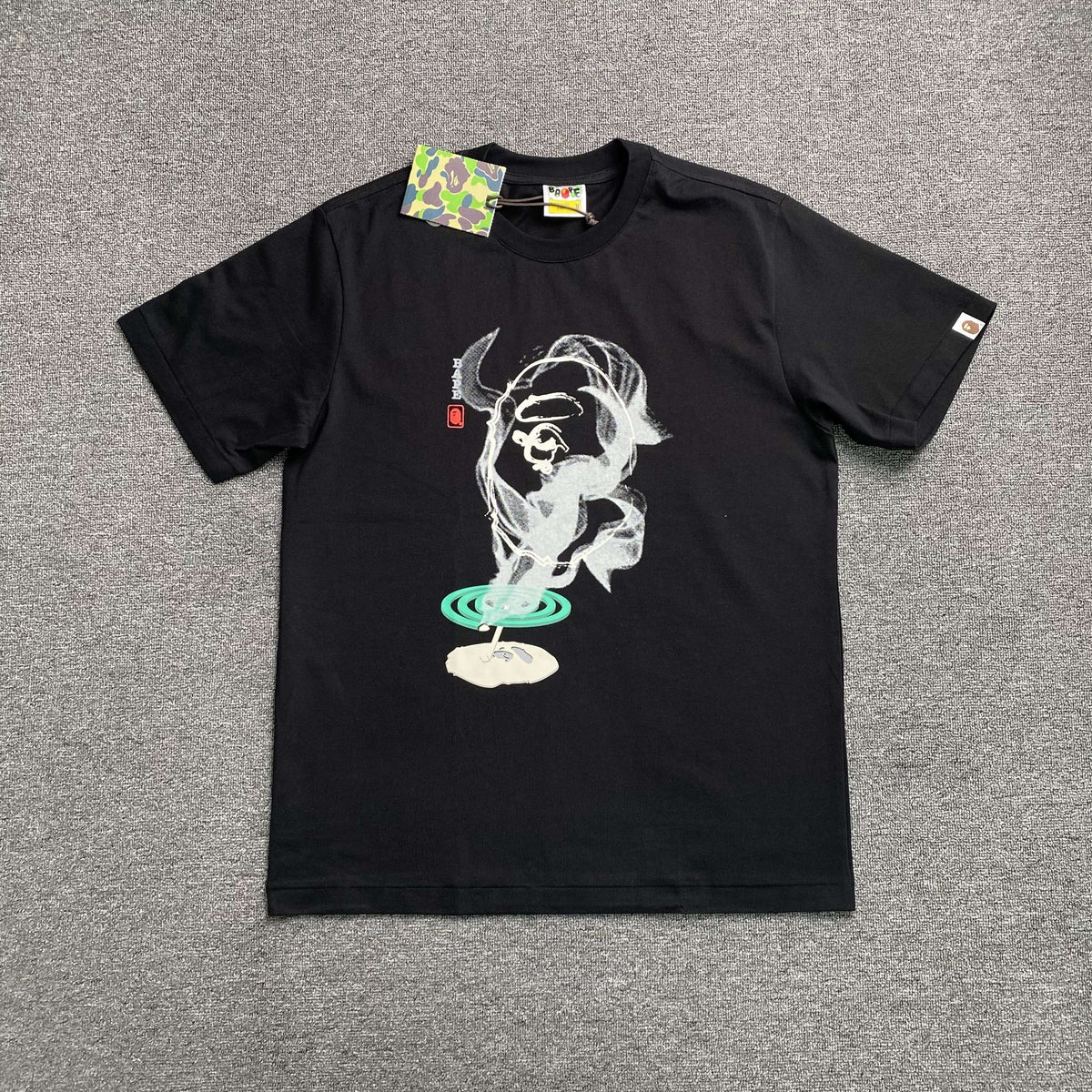 Remera Bape Mosquito Coil Ape Head Negra