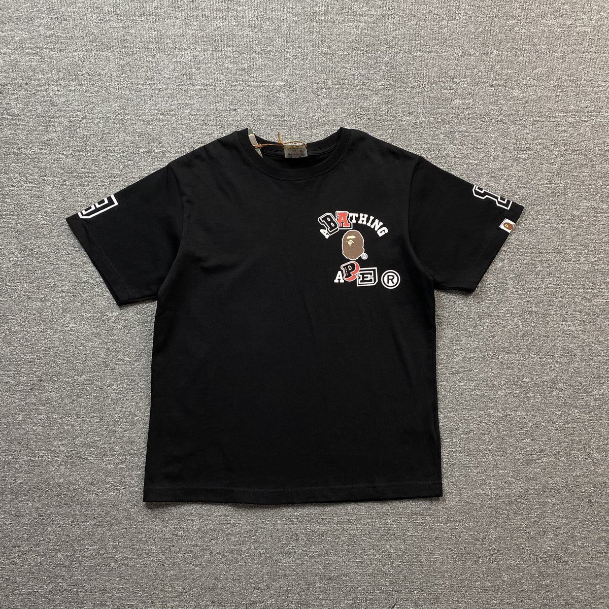 Remera Bape Multi Fonts Negra