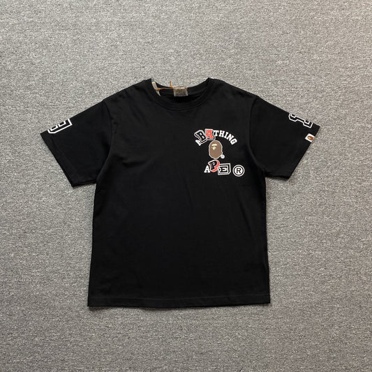 Remera Bape Multi Fonts Negra