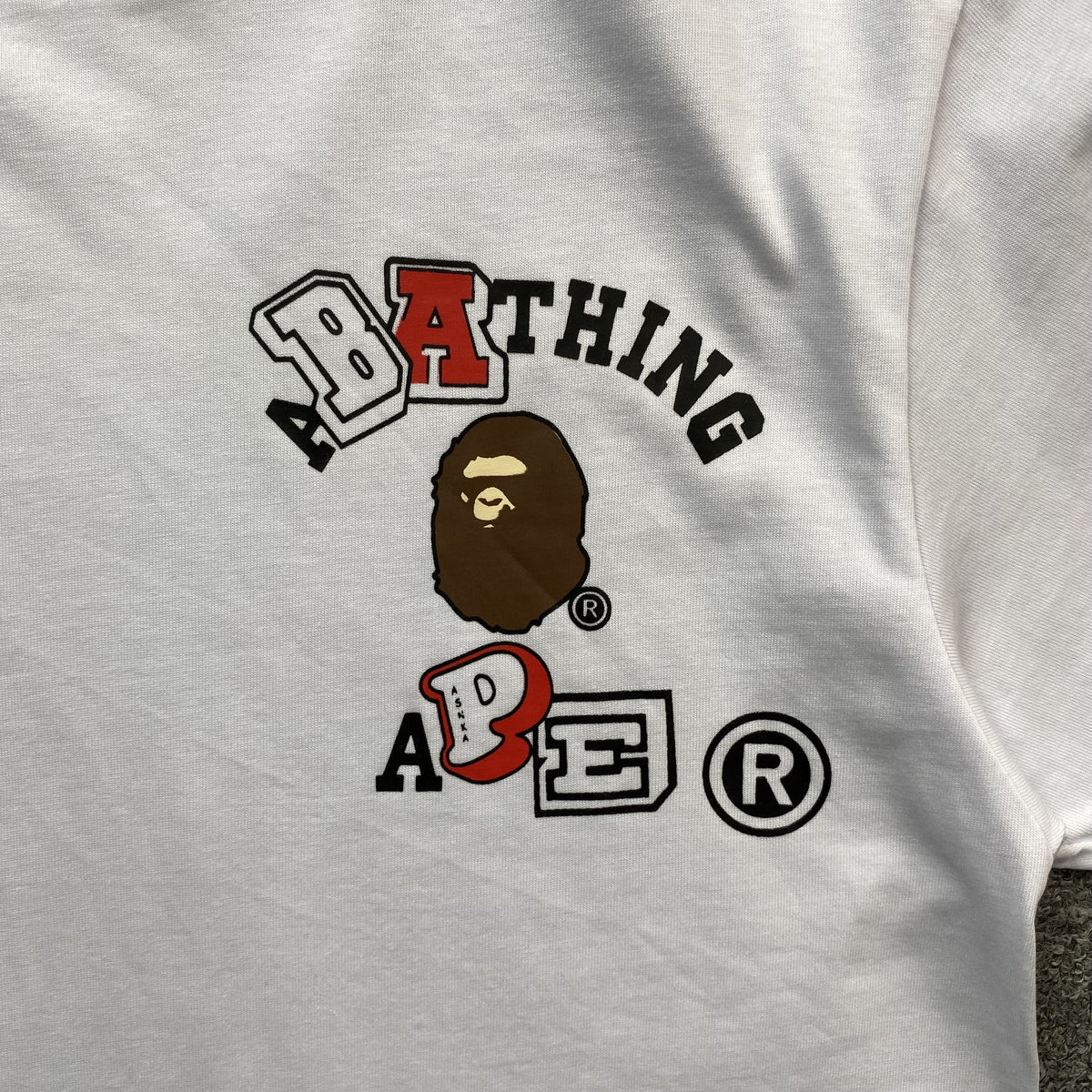 Remera Bape Multi Fonts Blanca