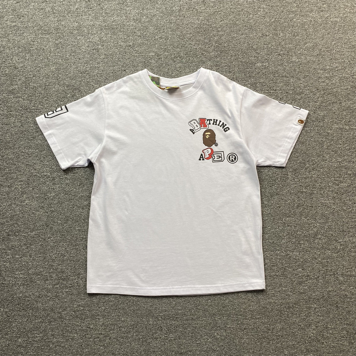 Remera Bape Multi Fonts Blanca