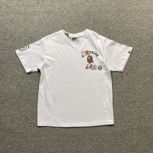 Remera Bape Multi Fonts Blanca