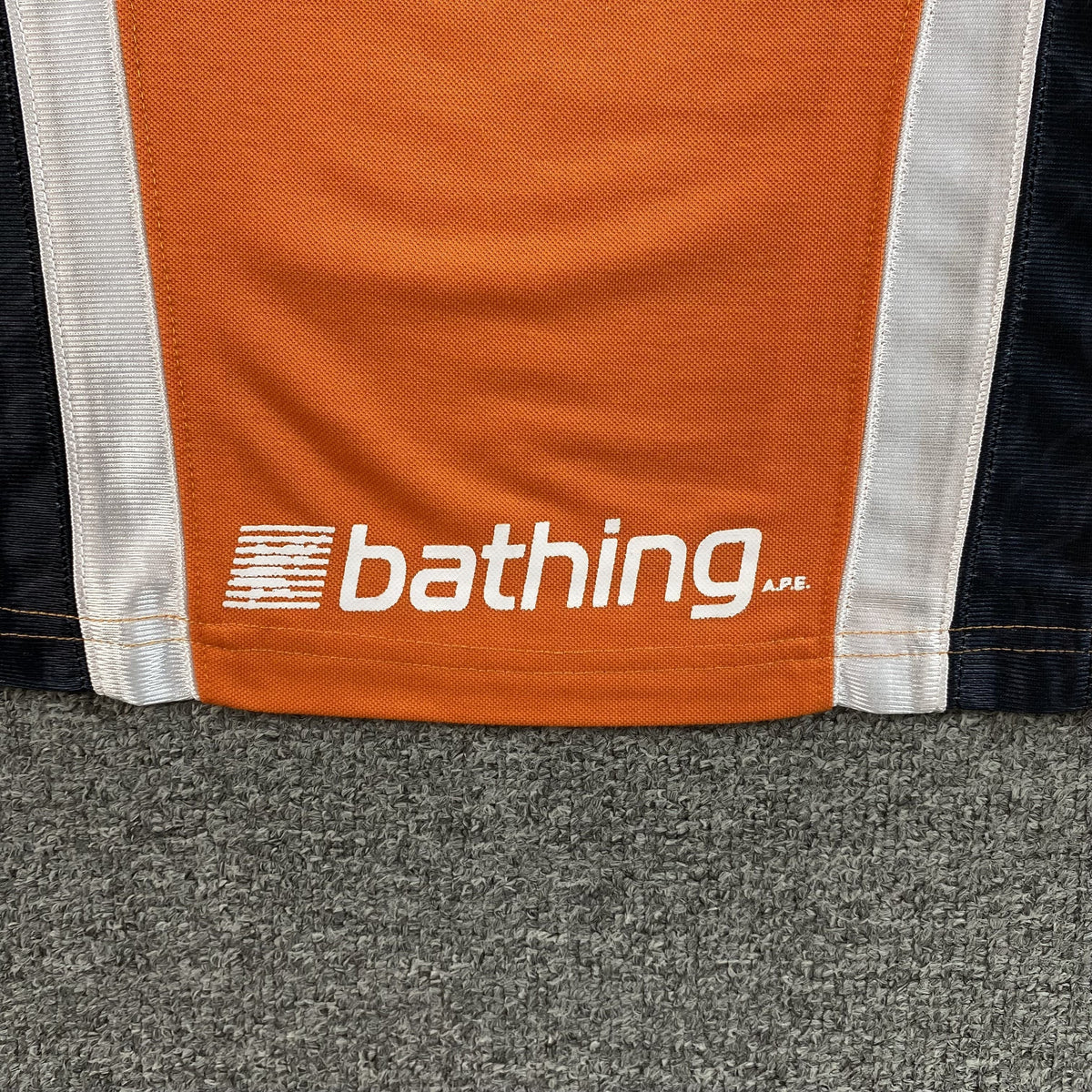 Remera Bape Multi Logo Soccer Jersey Naranja