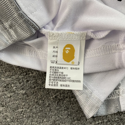 Remera Bape Multi Logo Soccer Jersey Blanca