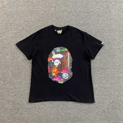 Remera Bape Neon Tokyo Big Ape Head Negra
