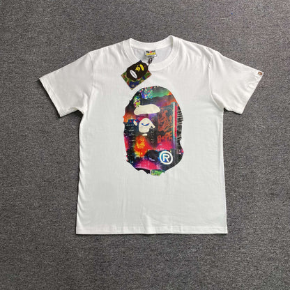 Remera Bape Neon Tokyo Big Ape Head Blanca