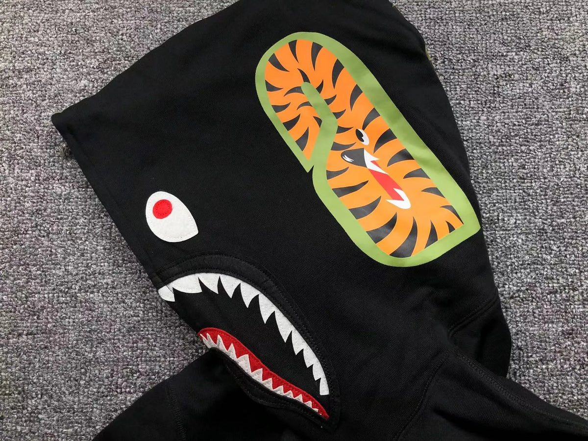Campera Bape Shark Full Zip Buzo Negro