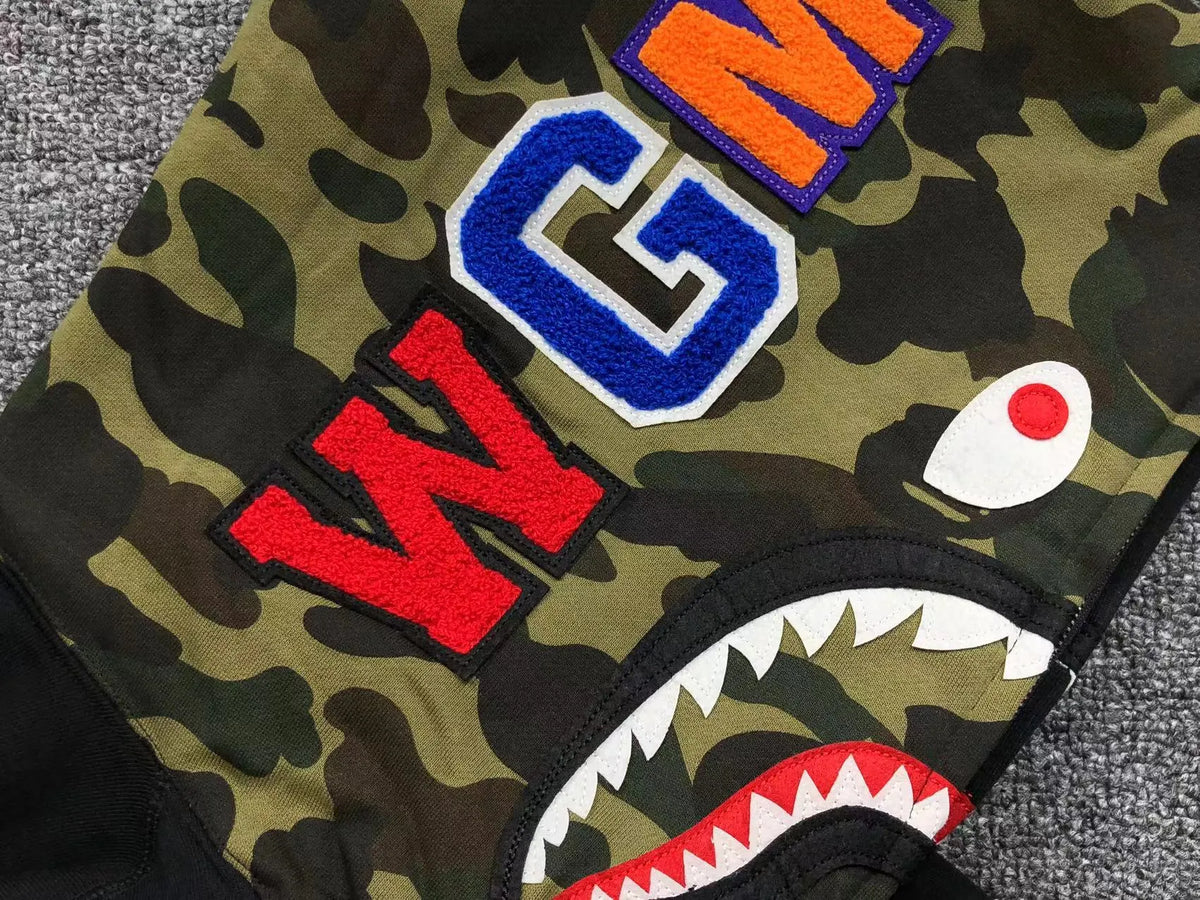 Campera Bape Shark Full Zip Buzo Negro