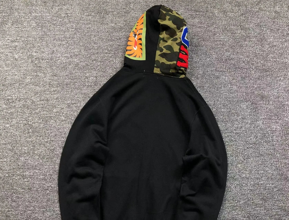 Campera Bape Shark Full Zip Buzo Negro
