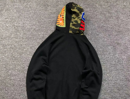 Campera Bape Shark Full Zip Buzo Negro