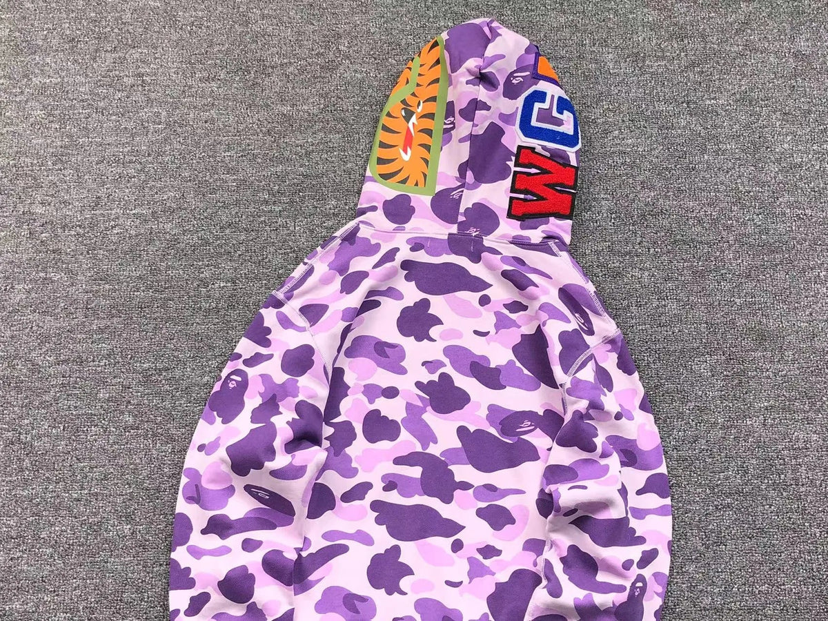Campera Bape Shark Taipei Limited Full Zip Violeta