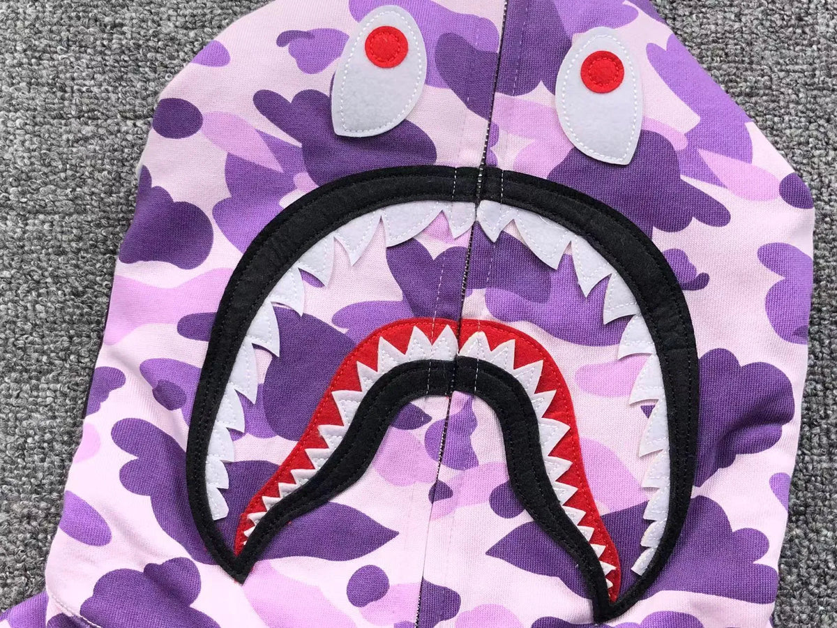 Campera Bape Shark Taipei Limited Full Zip Violeta