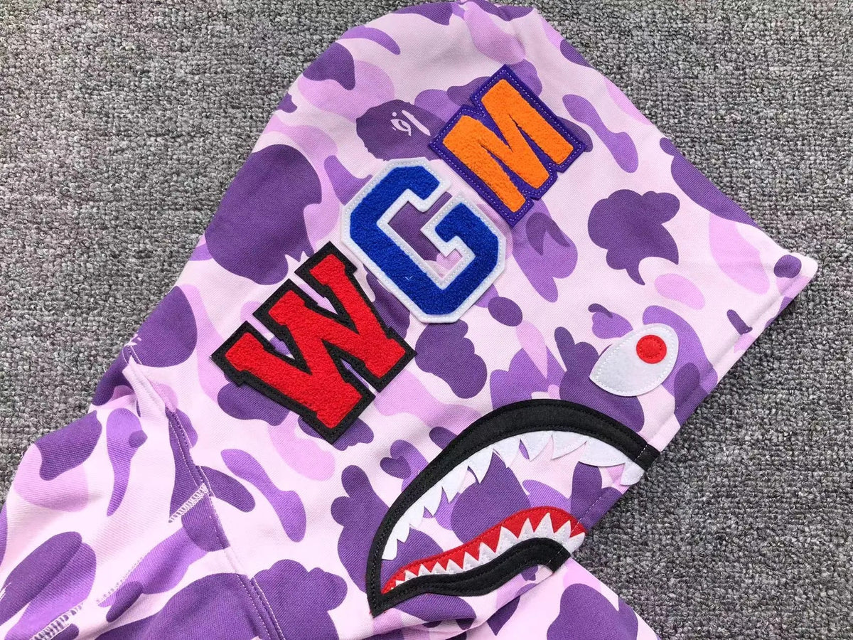 Campera Bape Shark Taipei Limited Full Zip Violeta