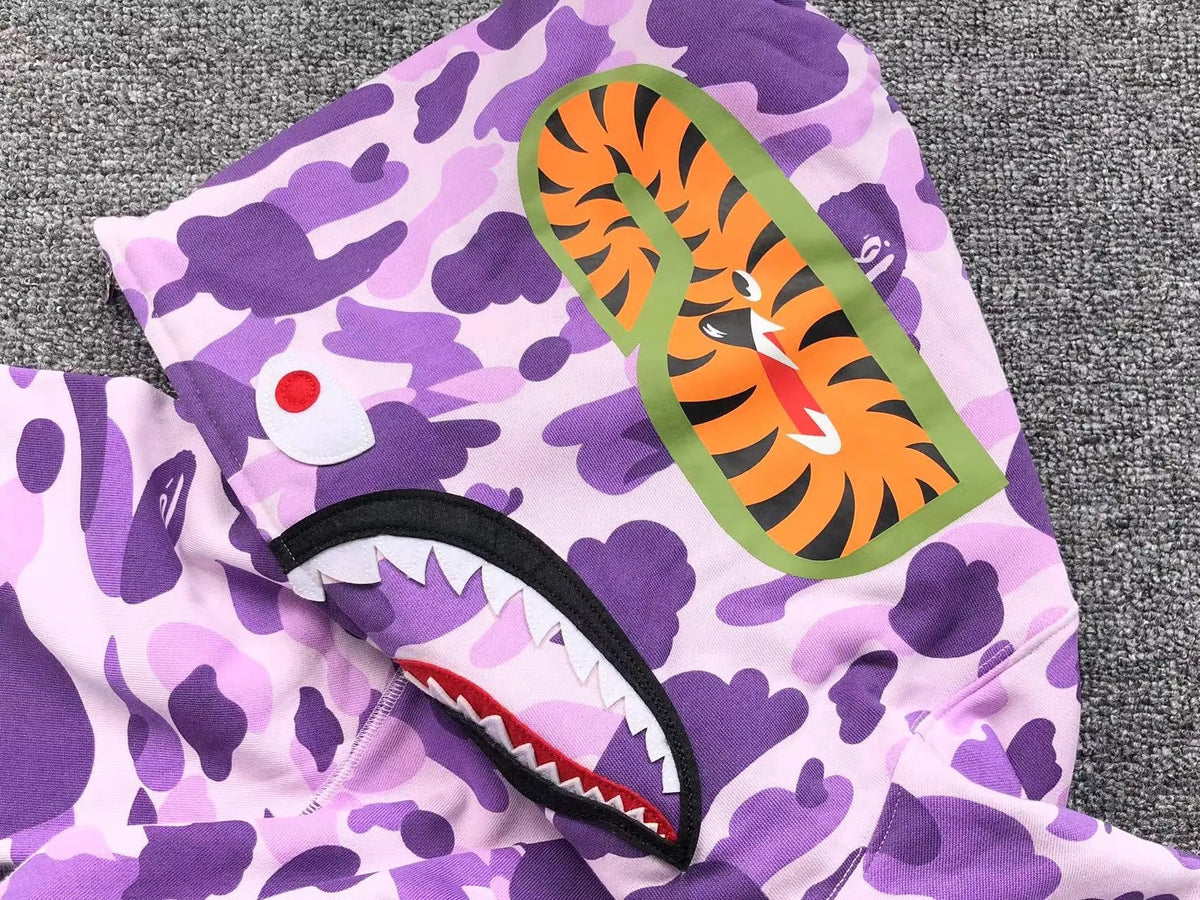 Campera Bape Shark Taipei Limited Full Zip Violeta