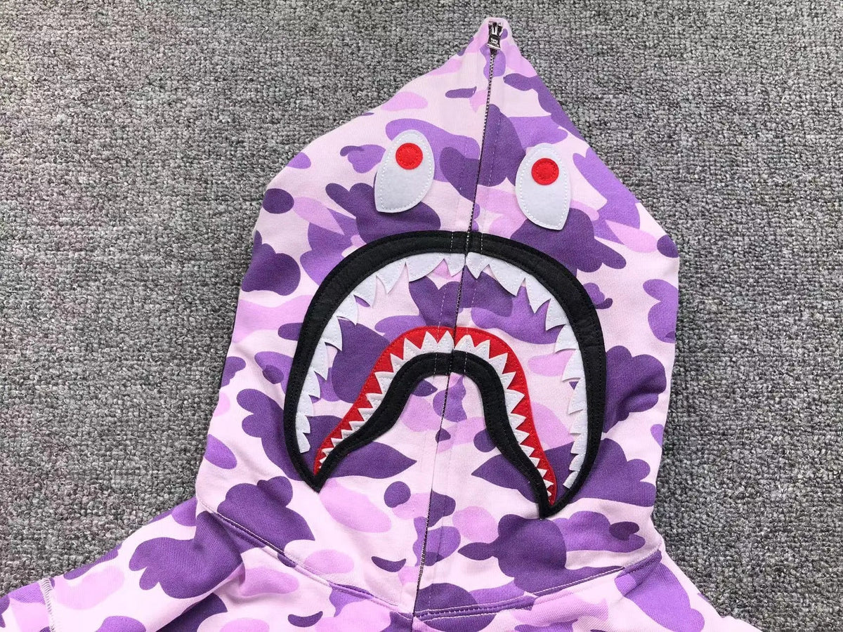 Campera Bape Shark Taipei Limited Full Zip Violeta