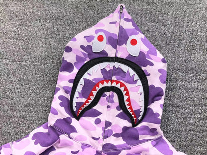 Campera Bape Shark Taipei Limited Full Zip Violeta