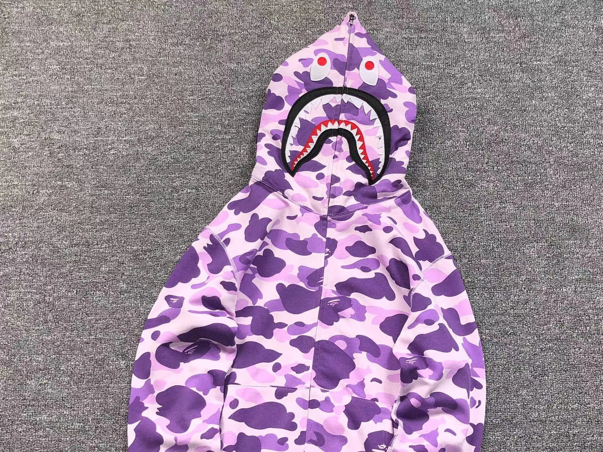 Campera Bape Shark Taipei Limited Full Zip Violeta