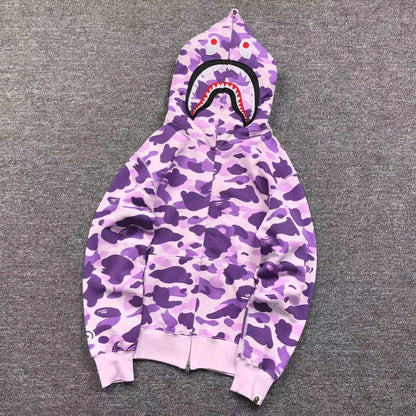 Campera Bape Shark Taipei Limited Full Zip Violeta