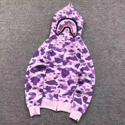 Campera Bape Shark Taipei Limited Full Zip Violeta