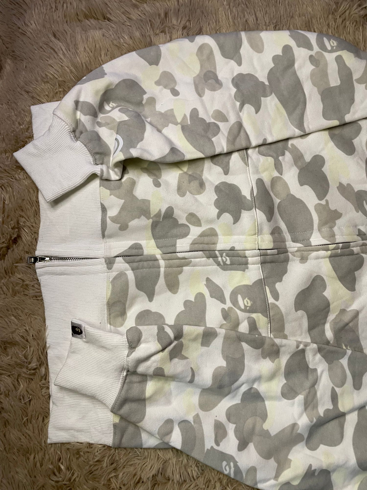 Cierre doble Bape shark white camo