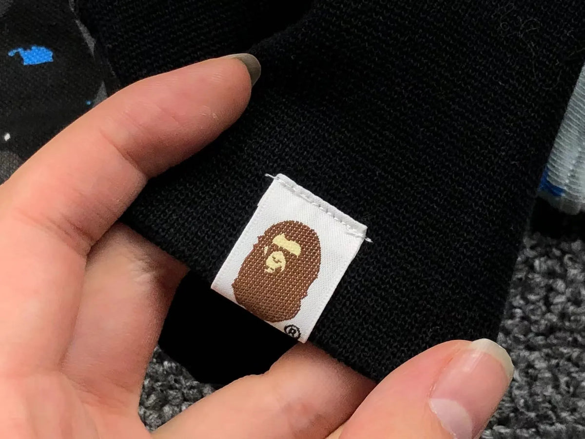 Campera Bape Space Camo Shark Full Zip Double Negra