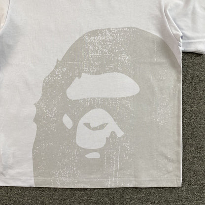 Remera Bape Water Print Ape Head Blanca