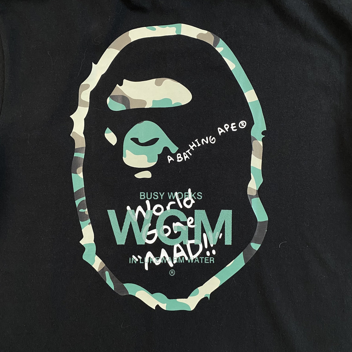 Remera Bape Woodland Camo WGM Negra