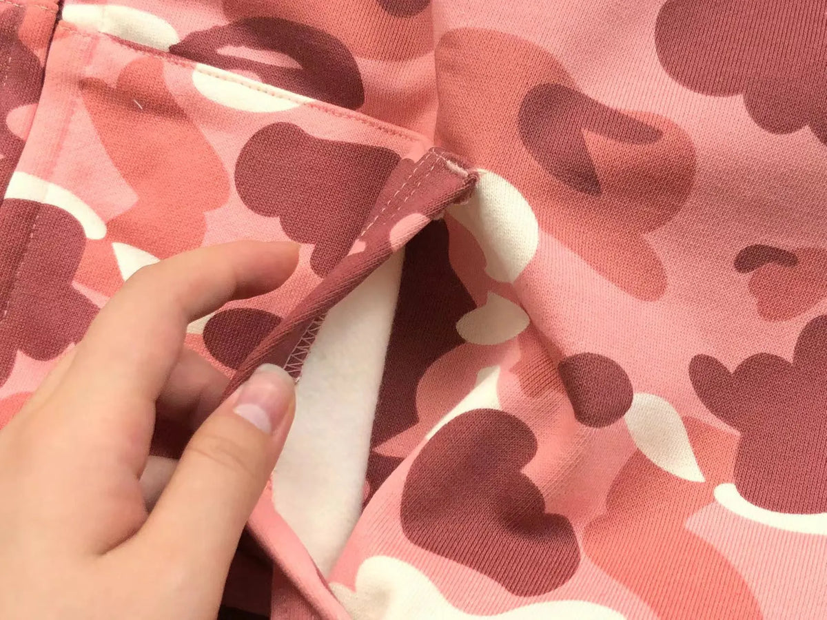 Campera Bape X Barbie Dot Camo Shark Full Zip Rosa