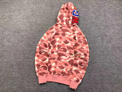 Campera Bape X Barbie Dot Camo Shark Full Zip Rosa