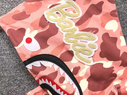 Campera Bape X Barbie Dot Camo Shark Full Zip Rosa