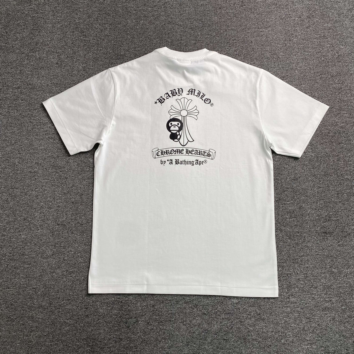 Remera Bape x Chrome Hearts Blanca