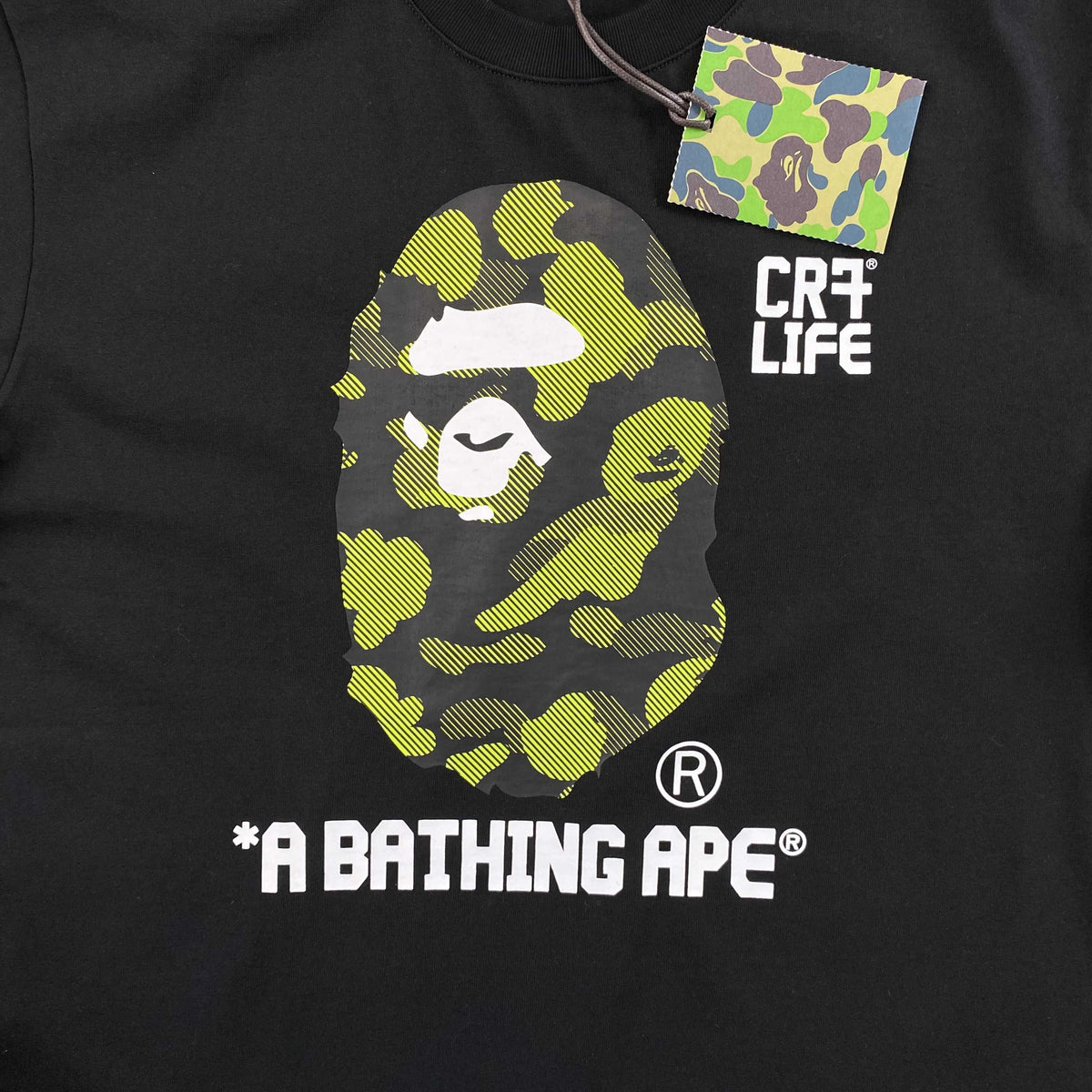 Remera Bape x CR7Life Big Ape Head Negra