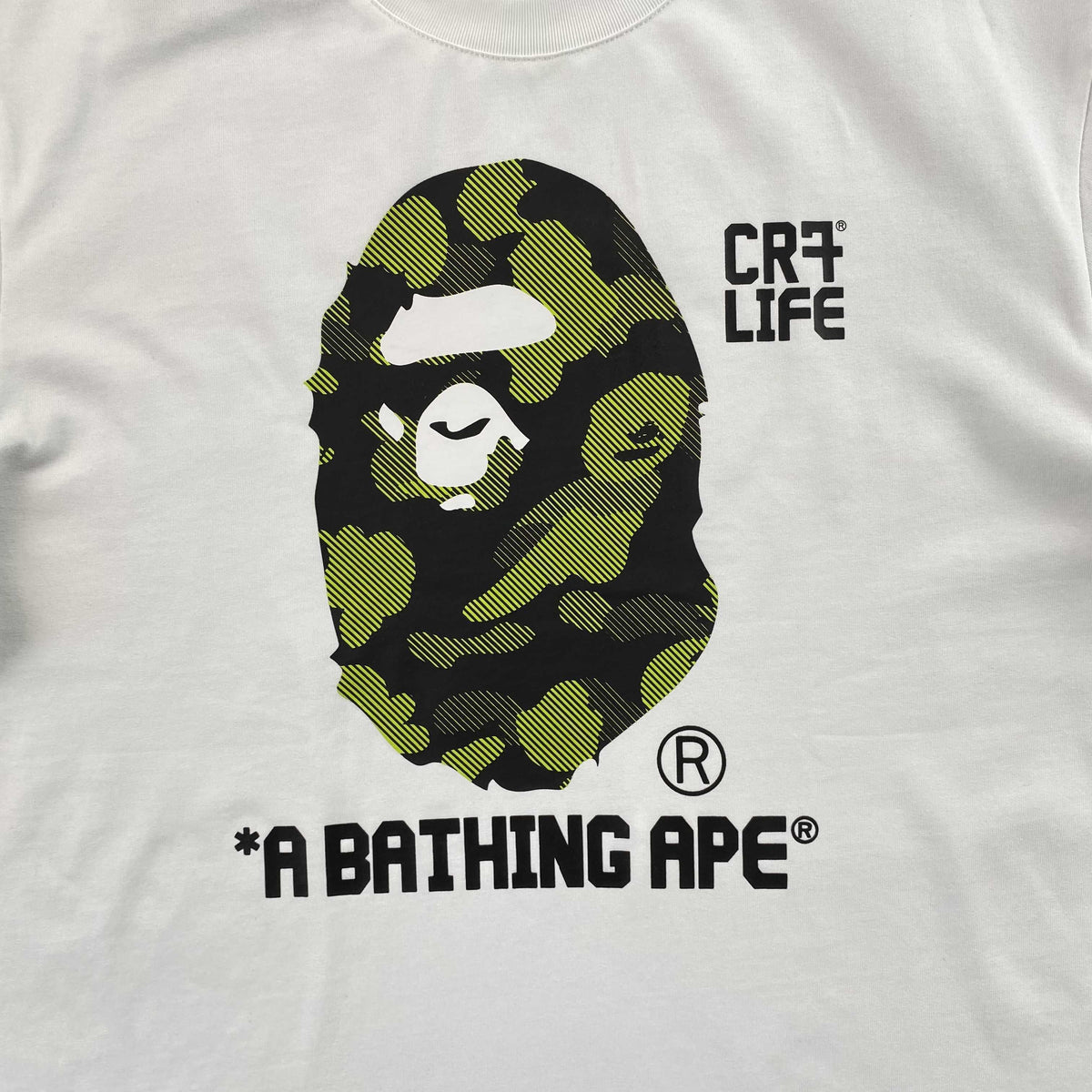 Remera Bape x CR7Life Big Ape Head Blanca