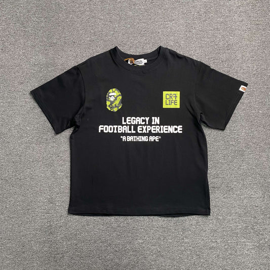 Remera Bape x CR7Life Ronaldo 7 Negra
