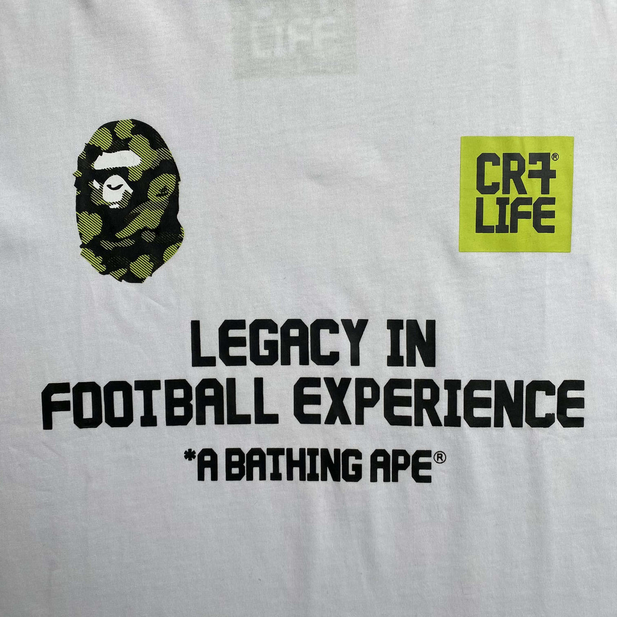 Remera Bape x CR7Life Ronaldo 7 Blanca