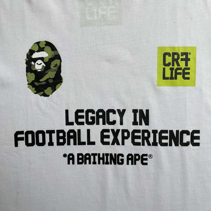 Remera Bape x CR7Life Ronaldo 7 Blanca