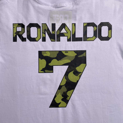 Remera Bape x CR7Life Ronaldo 7 Blanca