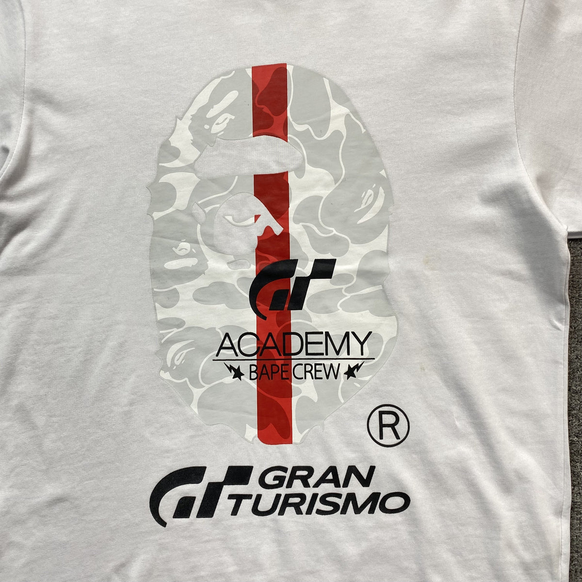 Remera Bape x Gran Turismo Blanca