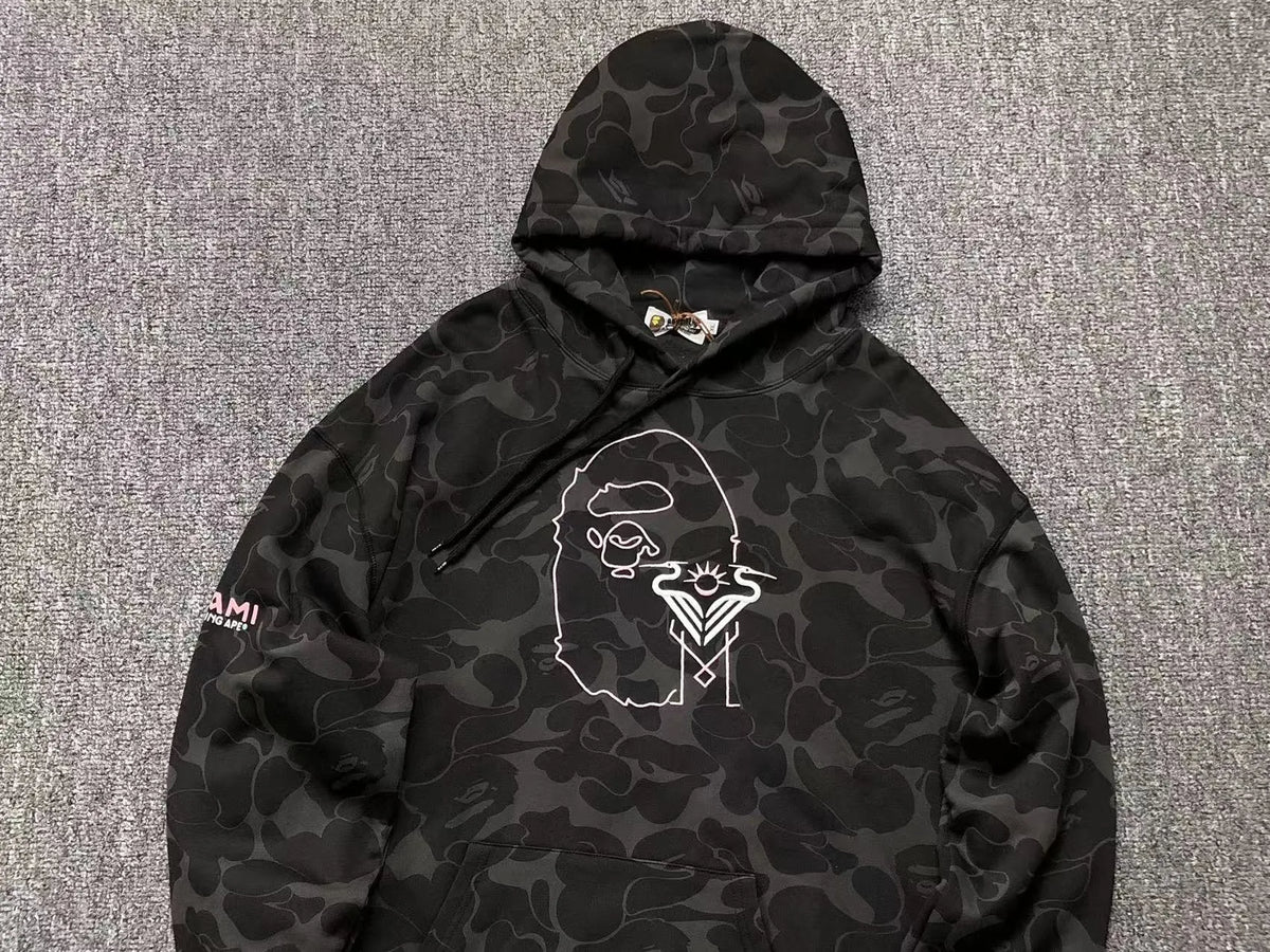 Buzo Bape X Inter Miami Cf Camo Hoodie Negro