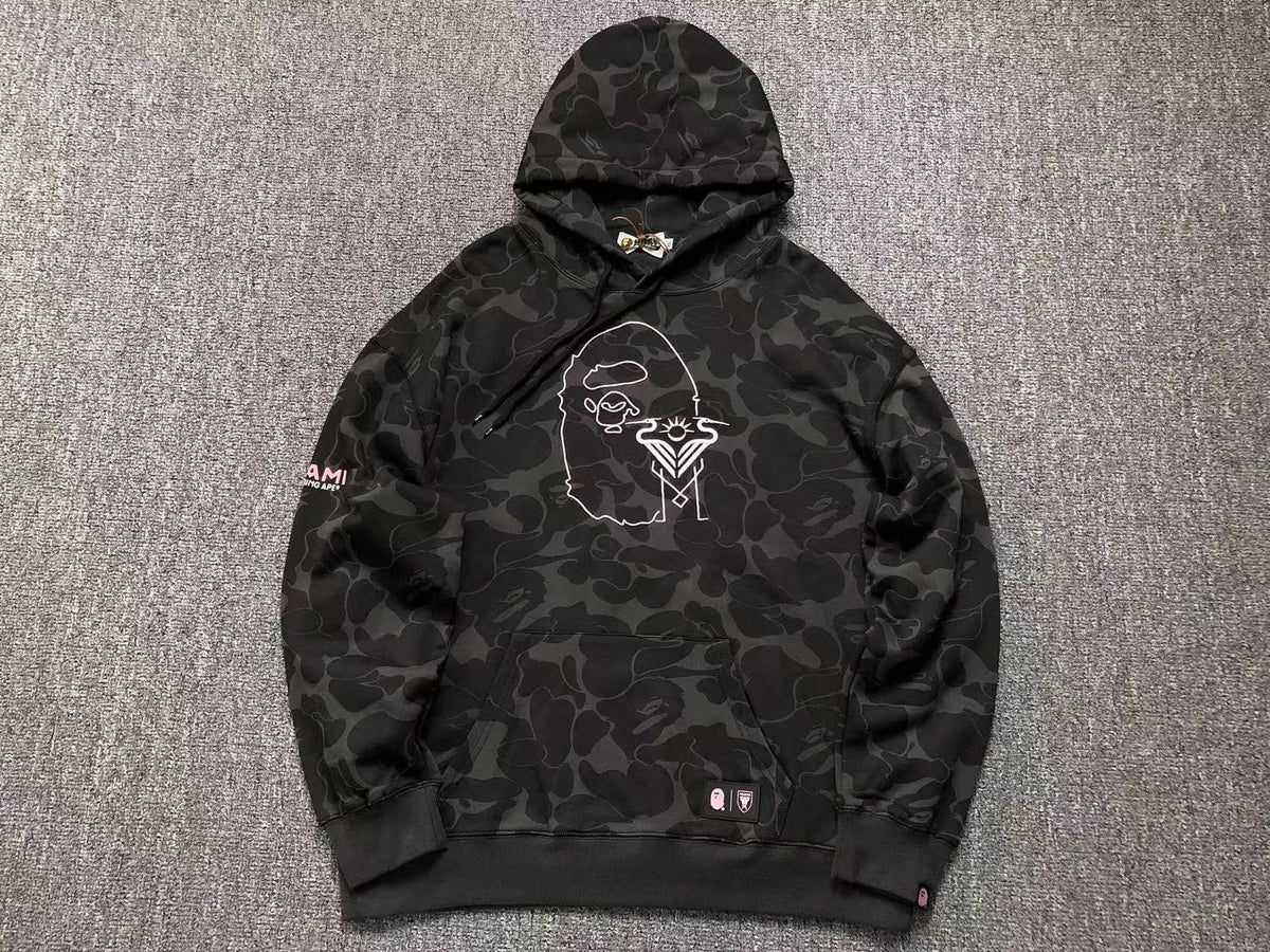 Buzo Bape X Inter Miami Cf Camo Hoodie Negro