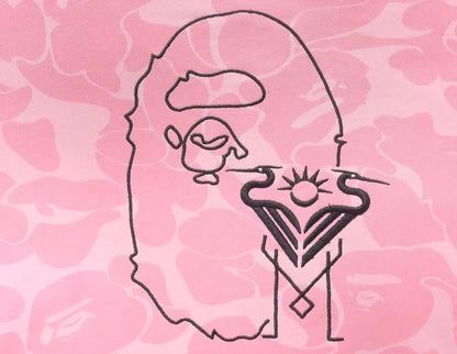 Buzo Bape X Inter Miami Cf Camo Hoodie Rosa