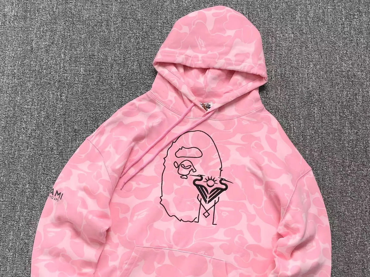 Buzo Bape X Inter Miami Cf Camo Hoodie Rosa