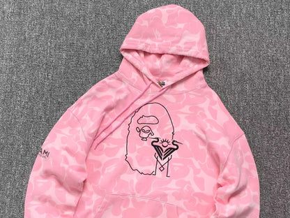 Buzo Bape X Inter Miami Cf Camo Hoodie Rosa