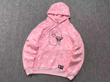 Buzo Bape X Inter Miami Cf Camo Hoodie Rosa