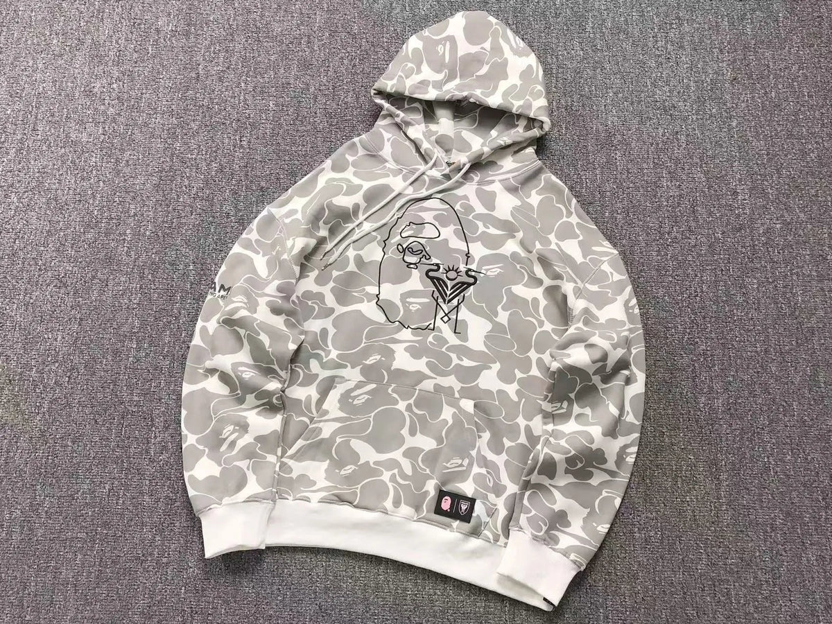 Buzo Bape X Inter Miami Cf Camo Hoodie Blanco