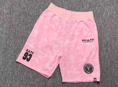 Short Bape X Inter Miami Cf Camo Rosa
