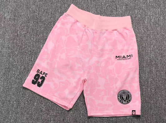 Short Bape X Inter Miami Cf Camo Rosa